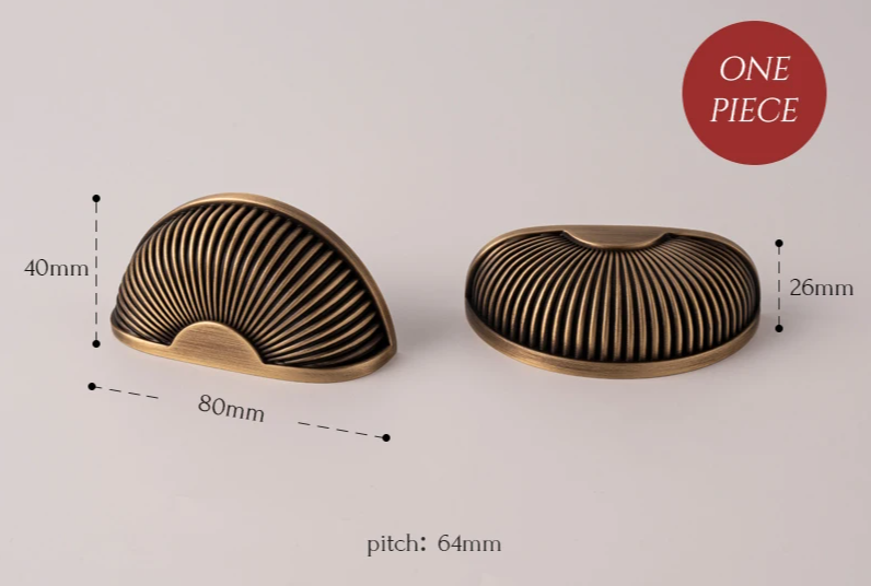 Handcrafted Solid Brass Cabinet Pull (Antique Finish, Customizable)