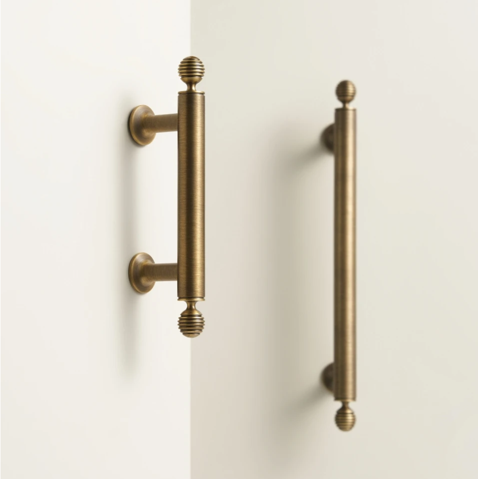 Handcrafted Solid Brass Cabinet Pull (Antique Finish, Customizable)
