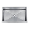 Handcrafted Stainless Steel Square Kitchen Sink (Topmount or Undermount)
