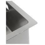 Handcrafted Stainless Steel Square Kitchen Sink (Topmount or Undermount)