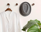 Handcrafted Walnut Non-Slip Wall Hook