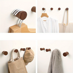 Handcrafted Walnut Non-Slip Wall Hook