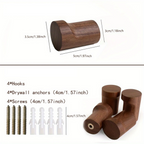 Handcrafted Walnut Non-Slip Wall Hook