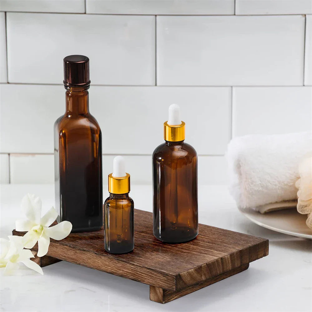 Handcrafted Water-Resistant Wood Tray Stand