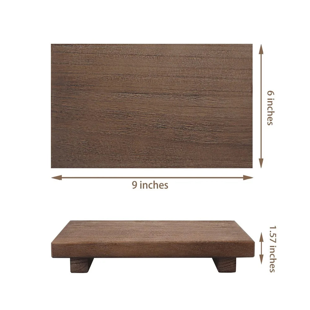 Handcrafted Water-Resistant Wood Tray Stand