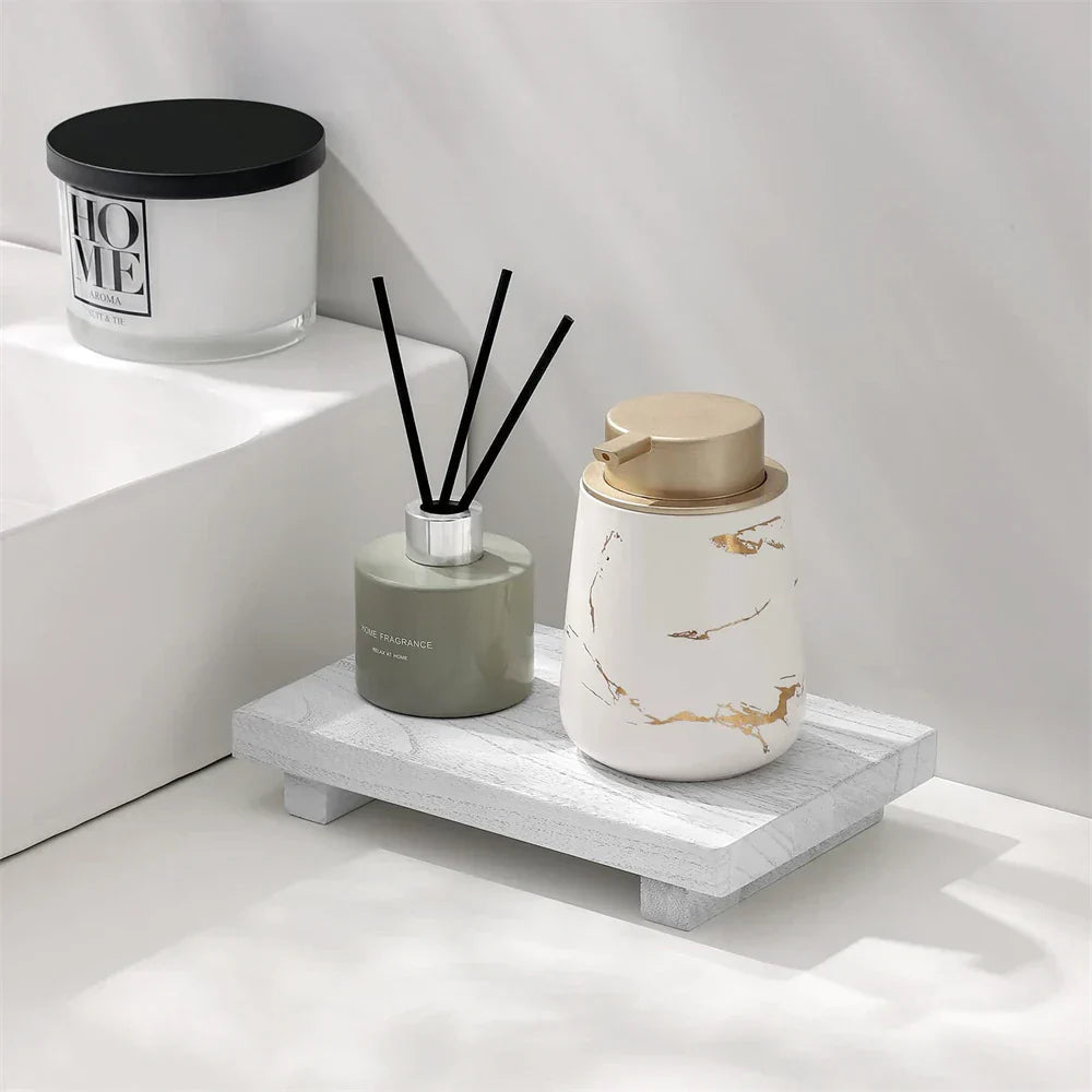 Handcrafted Water-Resistant Wood Tray Stand