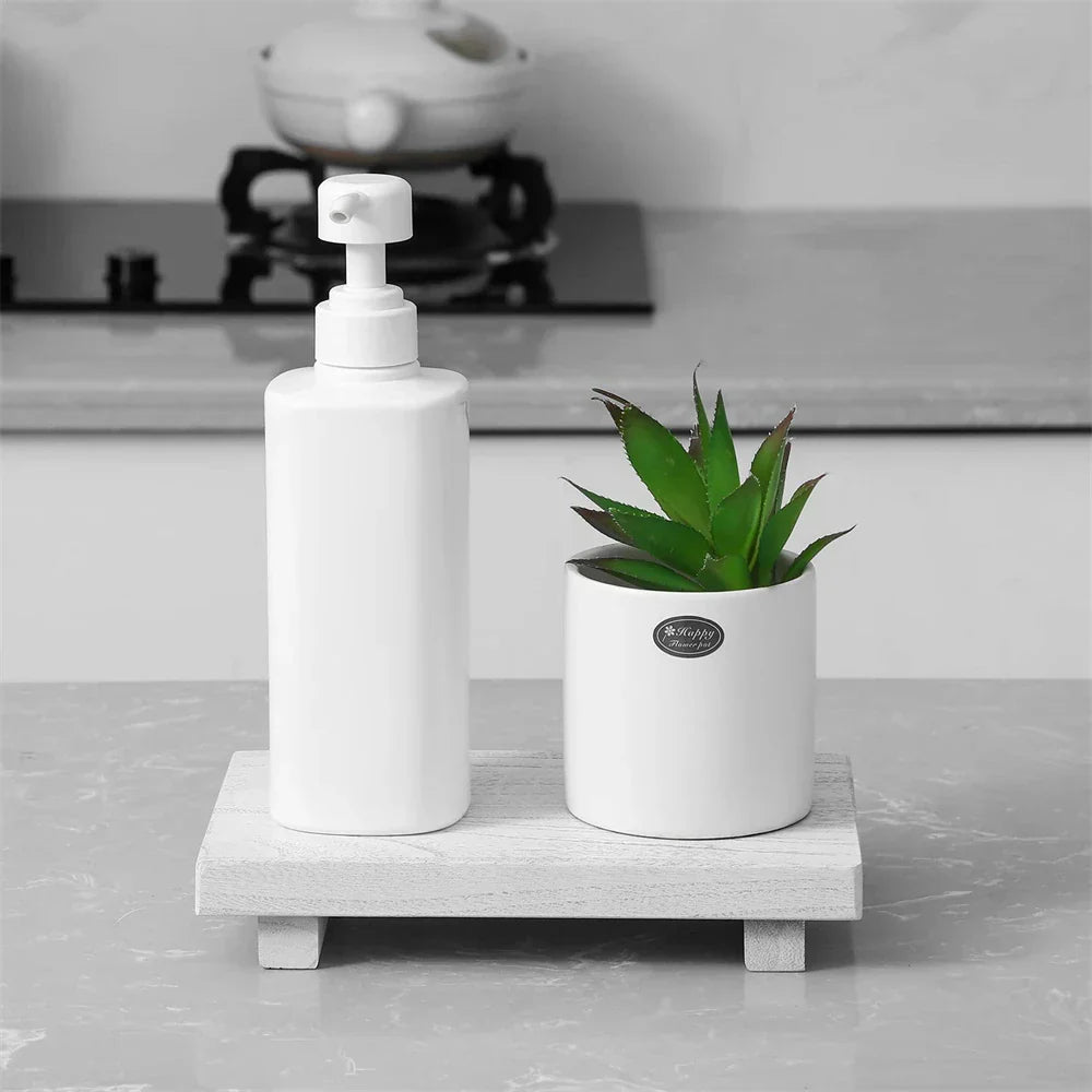 Handcrafted Water-Resistant Wood Tray Stand