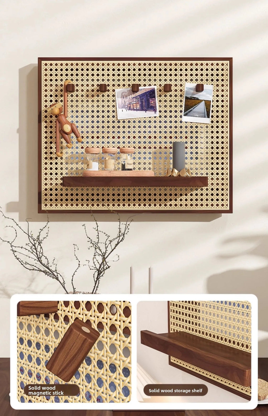 Handwoven Rattan Adhesive-Back Circuit Breaker Cover