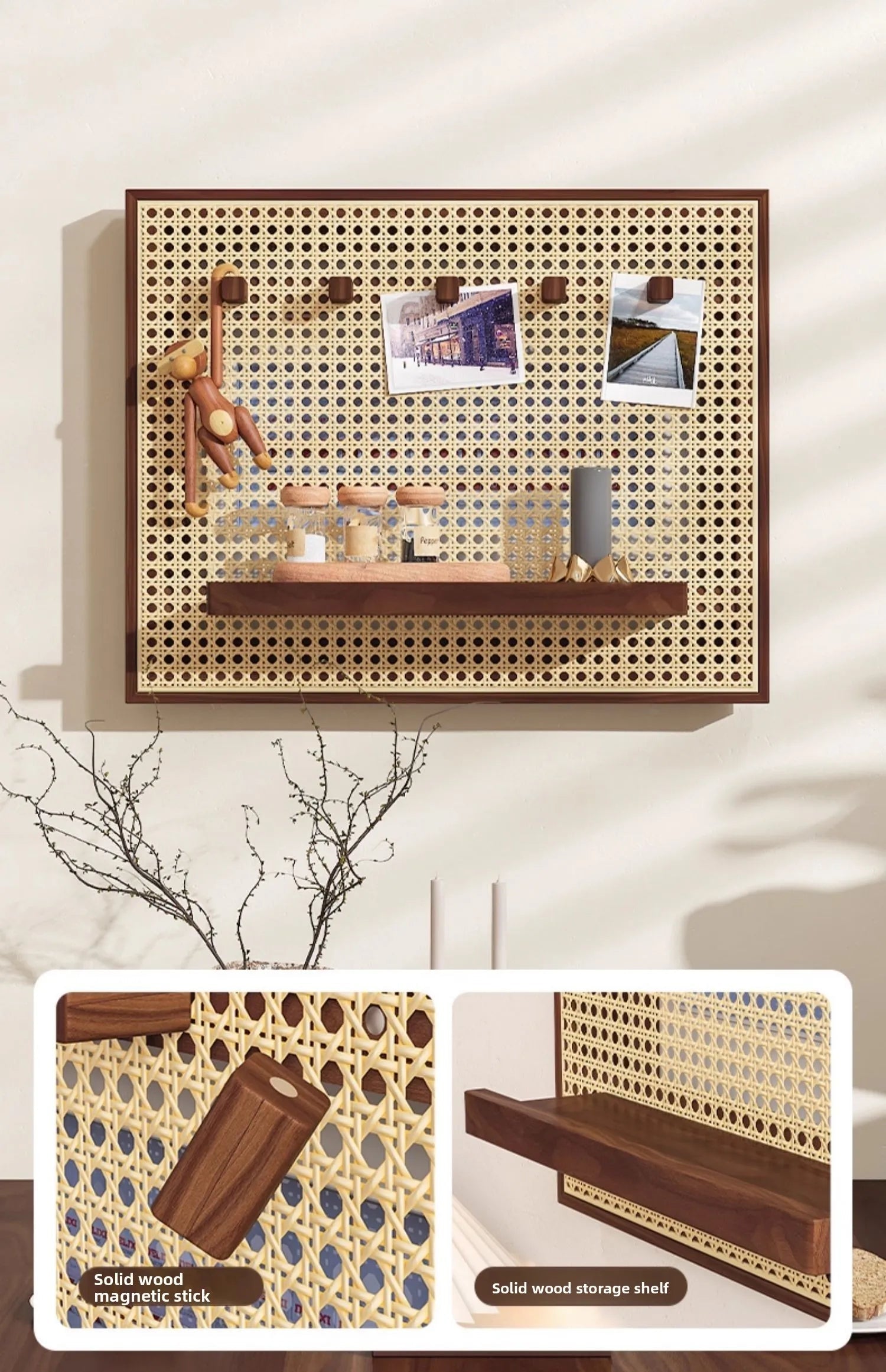 Handwoven Rattan Adhesive-Back Circuit Breaker Cover