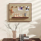Handwoven Rattan Adhesive-Back Circuit Breaker Cover