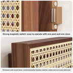 Handwoven Rattan Adhesive-Back Circuit Breaker Cover