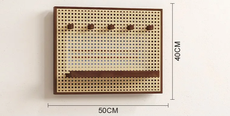 Handwoven Rattan Adhesive-Back Circuit Breaker Cover