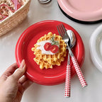 Heat-Resistant Ceramic Dinner Plate (Thick Rim)