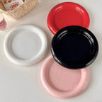 Heat-Resistant Ceramic Dinner Plate (Thick Rim)