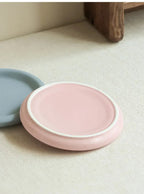 Heat-Resistant Macaron Pastel Ceramic Plate