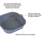 Heat-Resistant Non-Stick Silicone Airfryer Pan (Square)