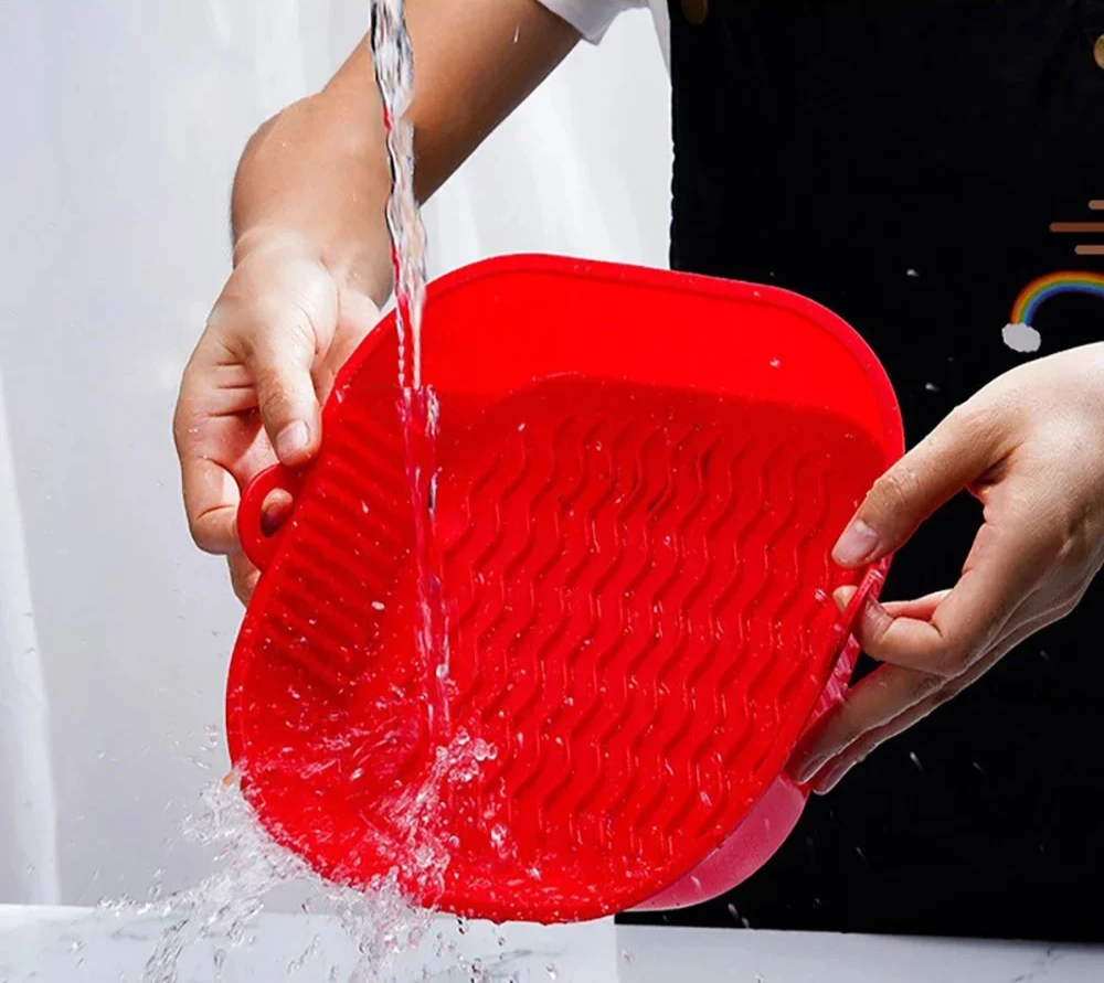 Heat-Resistant Non-Stick Silicone Airfryer Pan (Square)