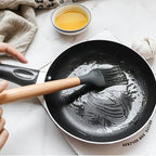 Heat-Resistant Silicone Wooden-Handled Utensil Set (12-Piece)