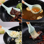 Heat-Resistant Silicone Wooden-Handled Utensil Set (12-Piece)