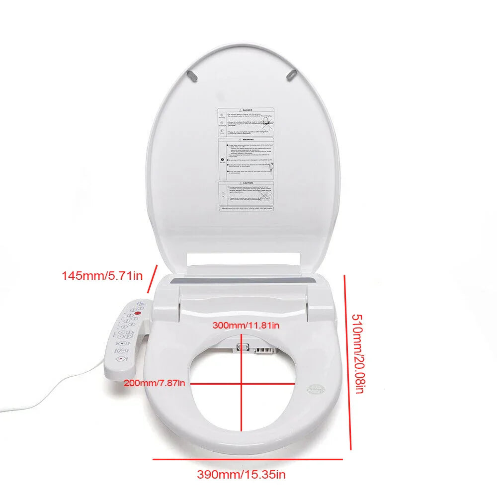 Heated Seat & Warm Water Bidet Toilet Seat