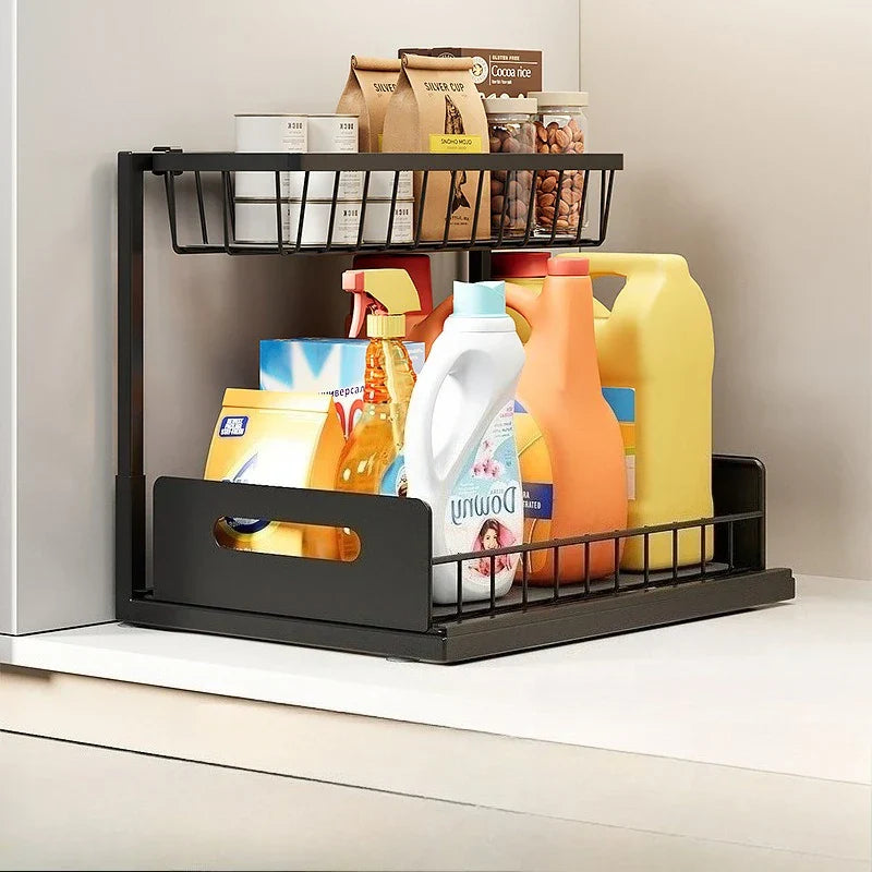 Heavy-Duty Double-Layer Extendable Sink Organizer