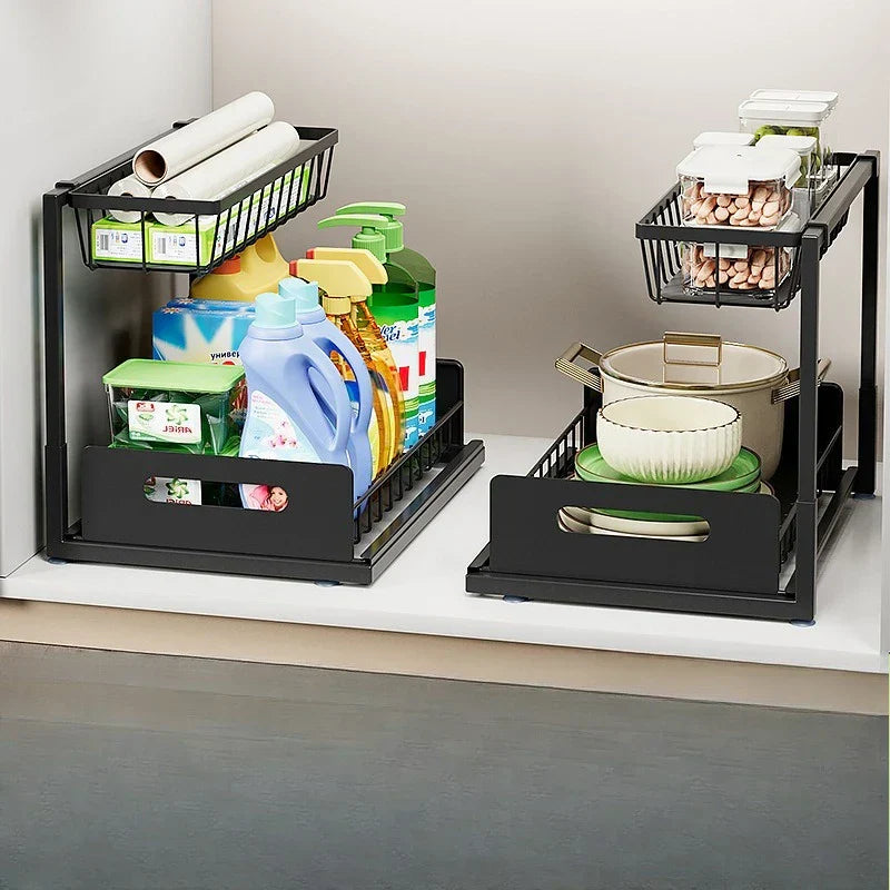 Heavy-Duty Double-Layer Extendable Sink Organizer
