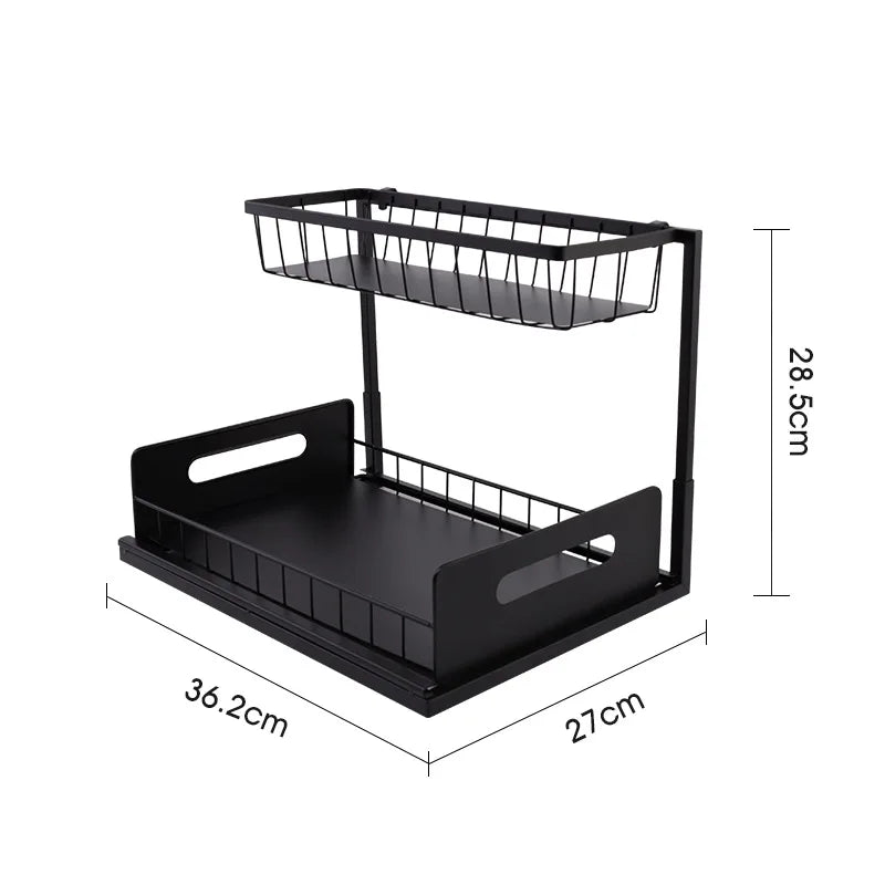 Heavy-Duty Double-Layer Extendable Sink Organizer