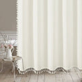 Heavy-Duty Waterproof Linen-Look Shower Curtain