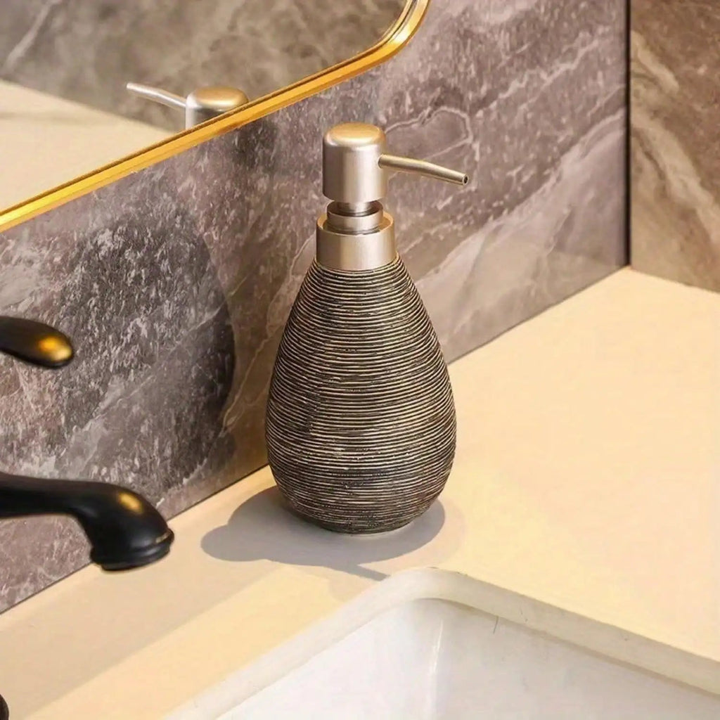 Heavy Glazed Ceramic Drip-Free Pump Soap Dispenser