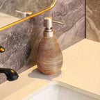 Heavy Glazed Ceramic Drip-Free Pump Soap Dispenser
