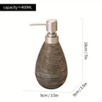 Heavy Glazed Ceramic Drip-Free Pump Soap Dispenser