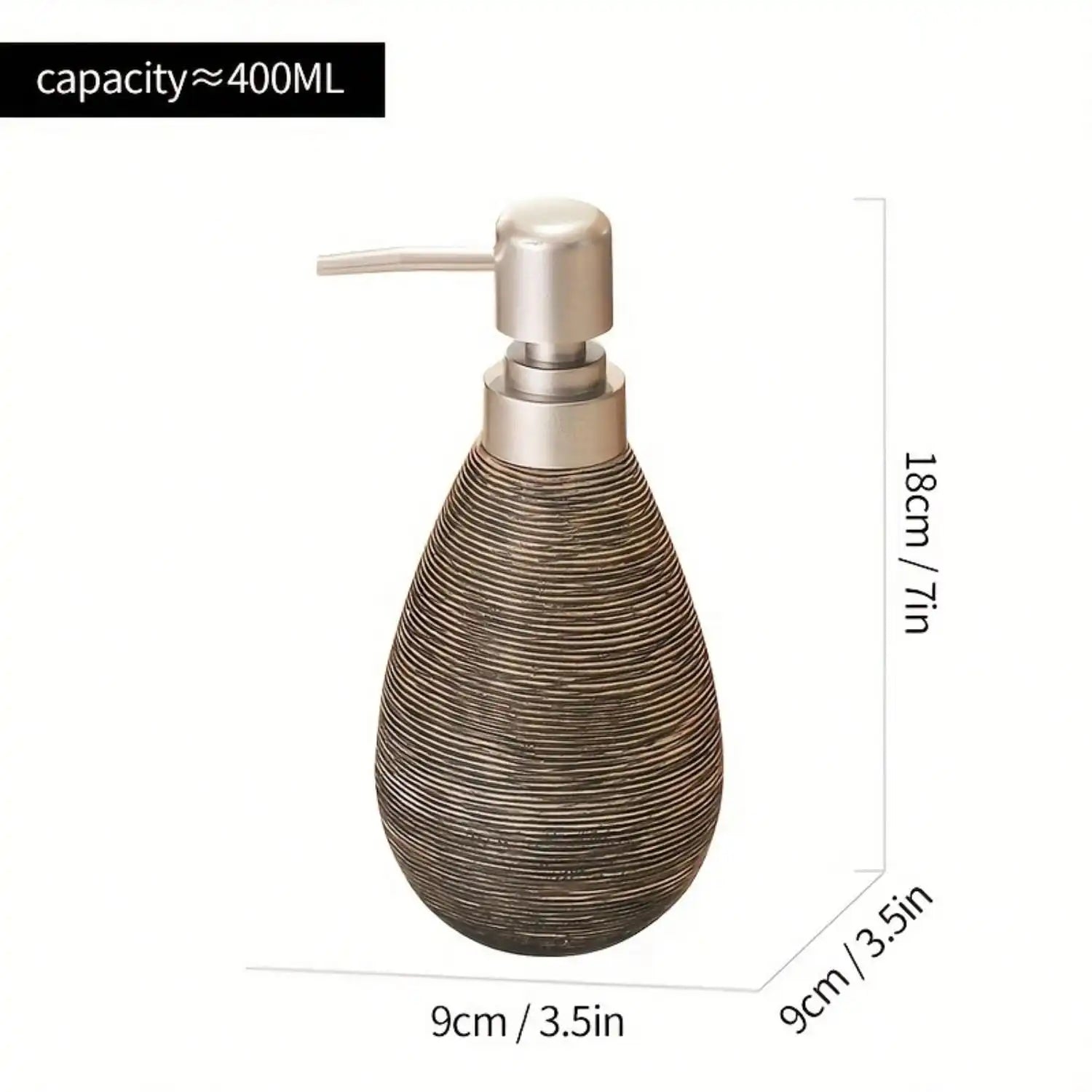 Heavy Glazed Ceramic Drip-Free Pump Soap Dispenser