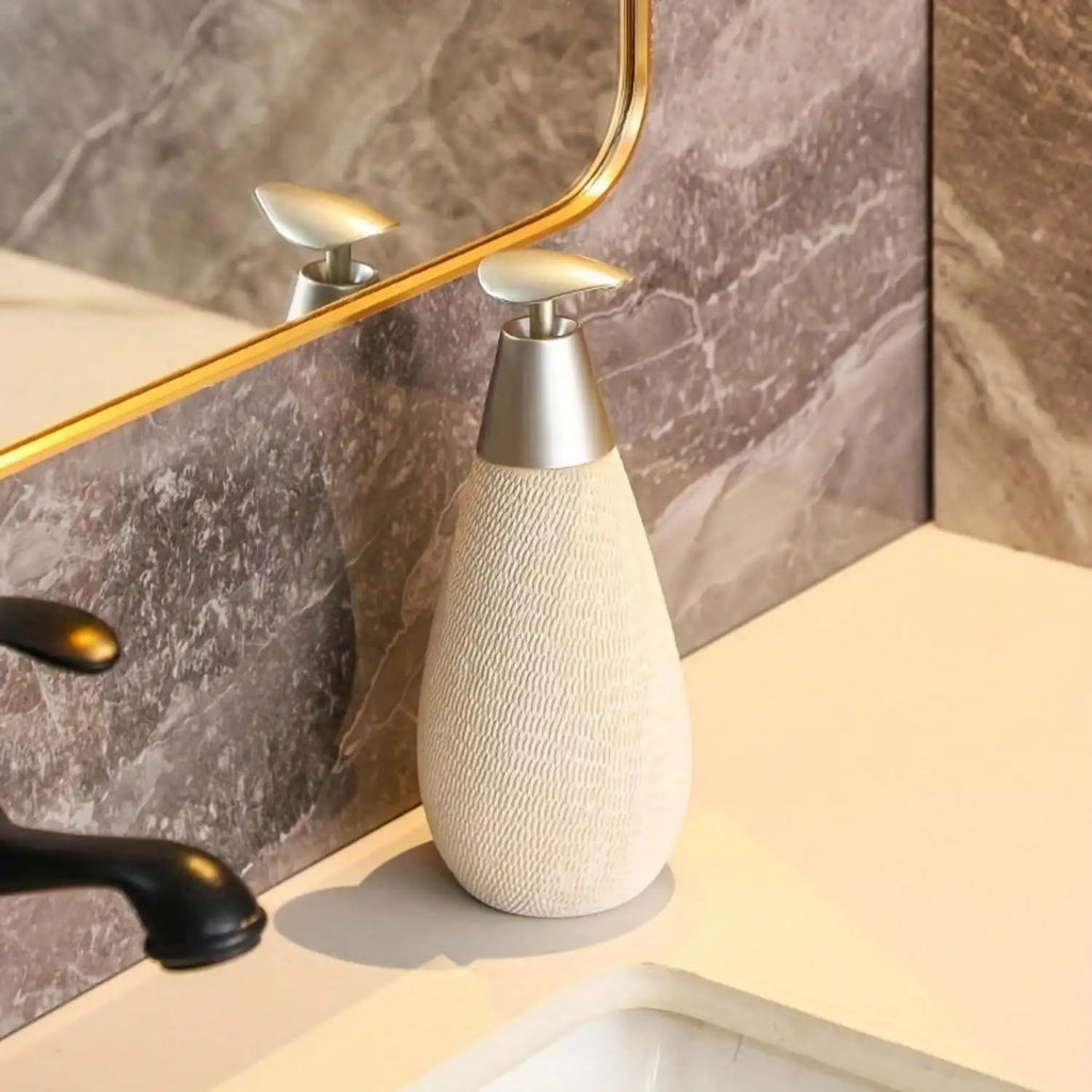 Heavy Glazed Ceramic Drip-Free Pump Soap Dispenser