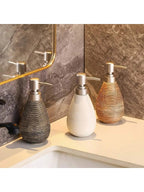 Heavy Glazed Ceramic Drip-Free Pump Soap Dispenser