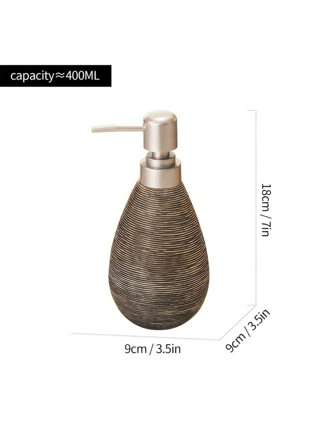 Heavy Glazed Ceramic Drip-Free Pump Soap Dispenser