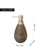 Heavy Glazed Ceramic Drip-Free Pump Soap Dispenser