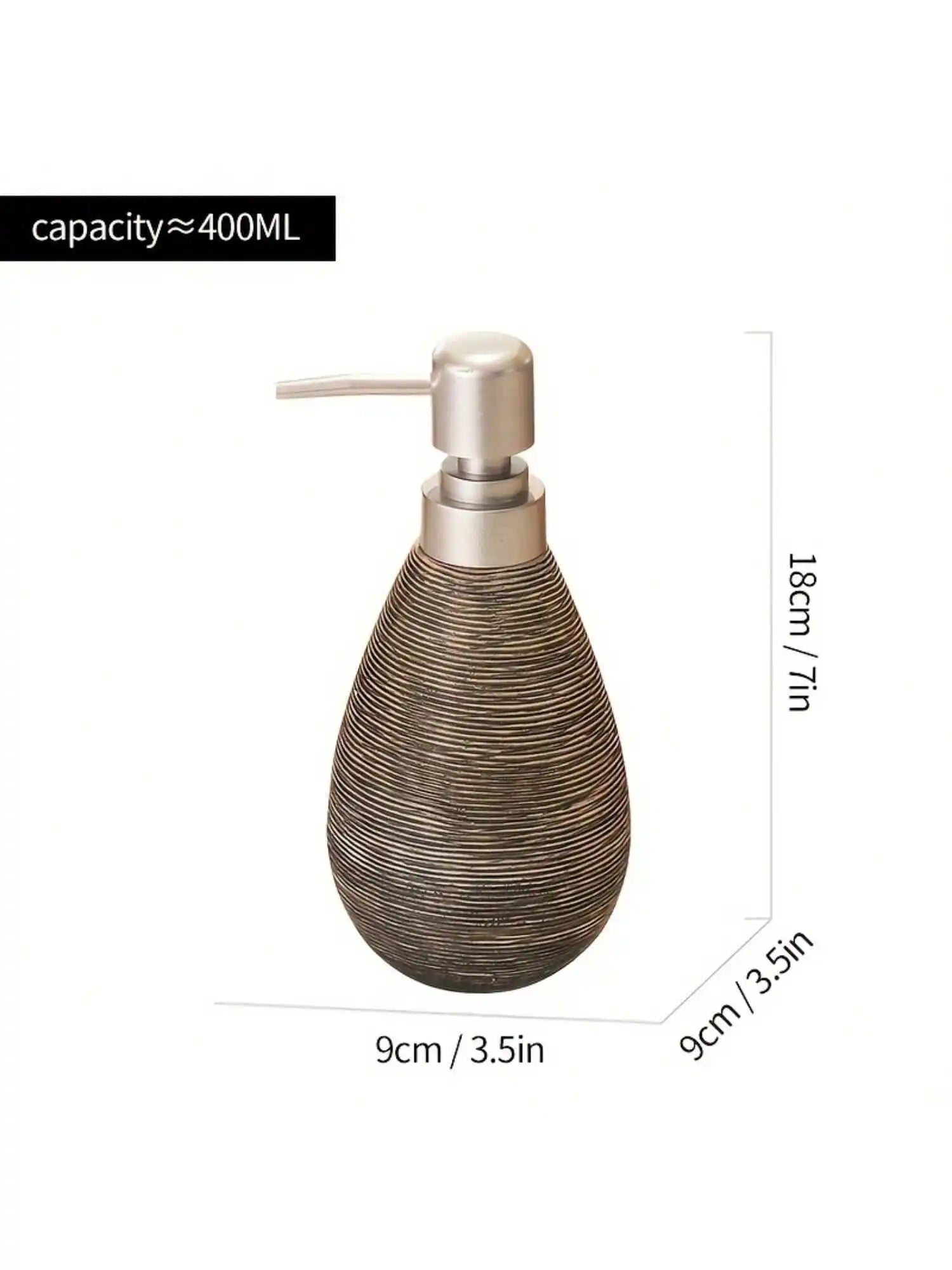 Heavy Glazed Ceramic Drip-Free Pump Soap Dispenser