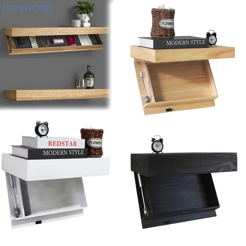 Hidden Compartment Floating Wall Shelf