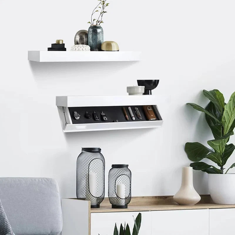Hidden Compartment Floating Wall Shelf