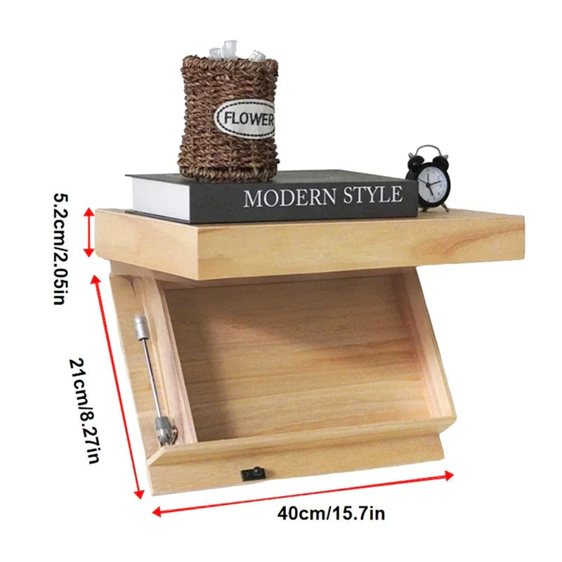Hidden Compartment Floating Wall Shelf