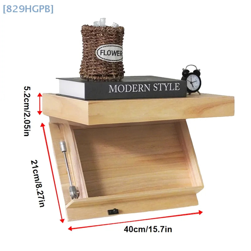 Hidden Compartment Floating Wall Shelf