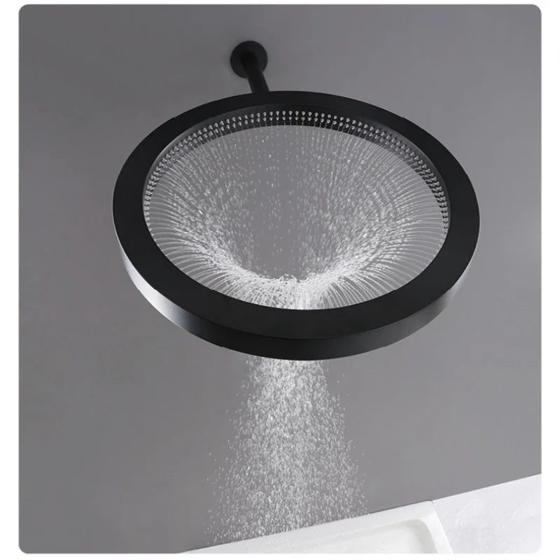 High-Pressure Brushed Stainless Rainfall Shower Head (Wall-Mounted)