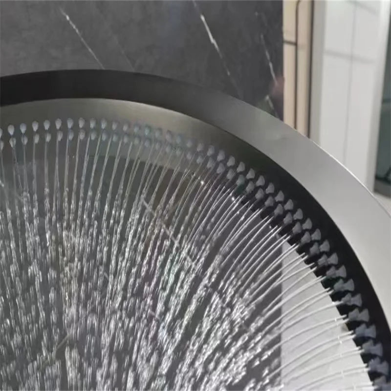 High-Pressure Brushed Stainless Rainfall Shower Head (Wall-Mounted)