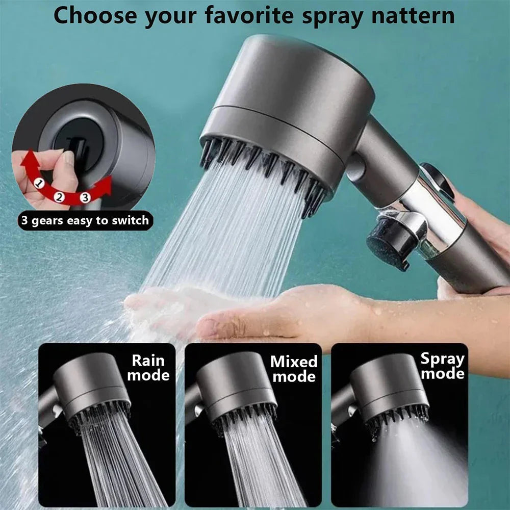 High-Pressure Filtered 4-Mode Handheld Shower Head