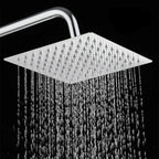 High-Pressure Stainless Steel & Silicone Nozzles Square Rain Shower Head (Ceiling Mount)