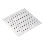 High-Pressure Stainless Steel & Silicone Nozzles Square Rain Shower Head (Ceiling Mount)