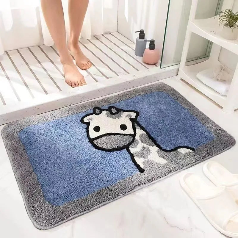Highly Absorbent Colorfast Polyester Bathroom Mat