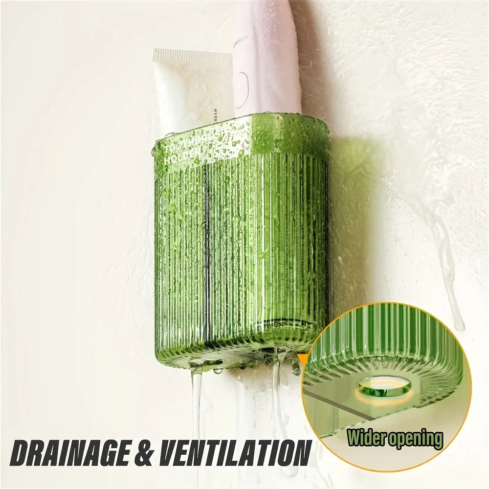 Hygienic Covered Wall-Mounted Toothbrush Holder
