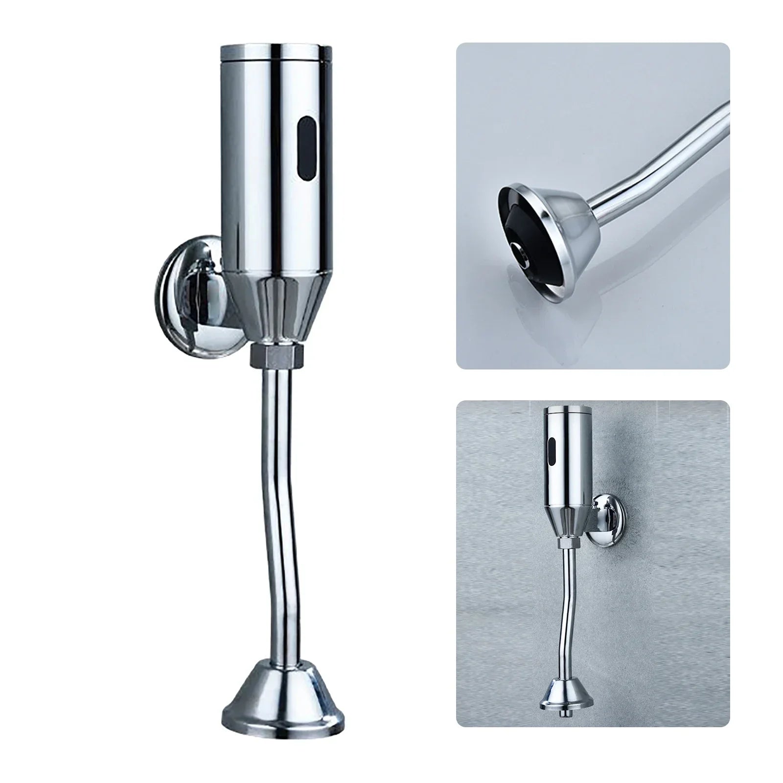 Infrared Touchless Brass Urinal Flush Valve (Stainless S-Pipe)