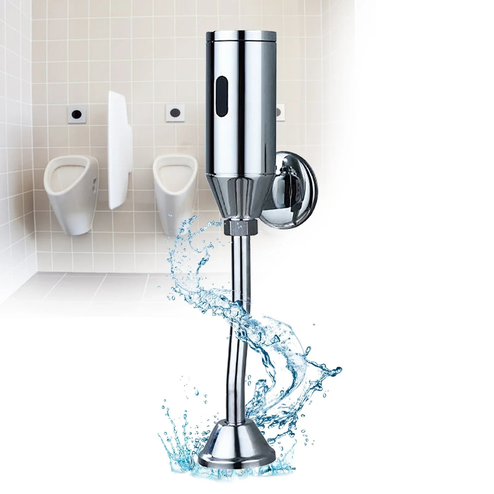 Infrared Touchless Brass Urinal Flush Valve (Stainless S-Pipe)